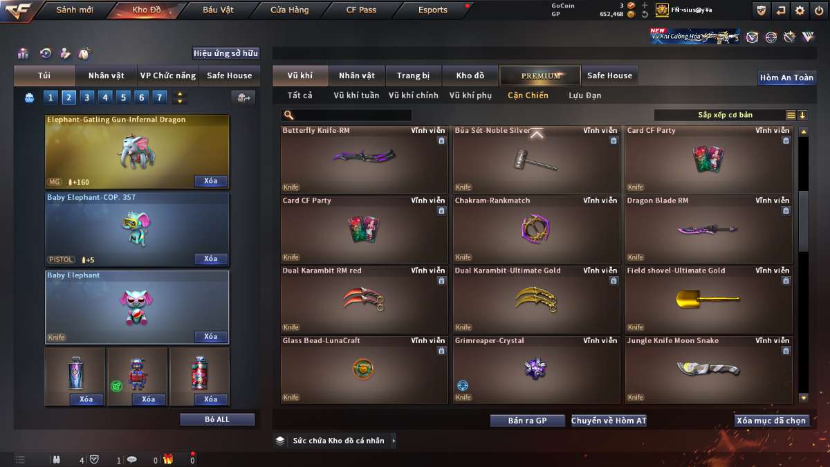 shop acc cf uy tin gia re